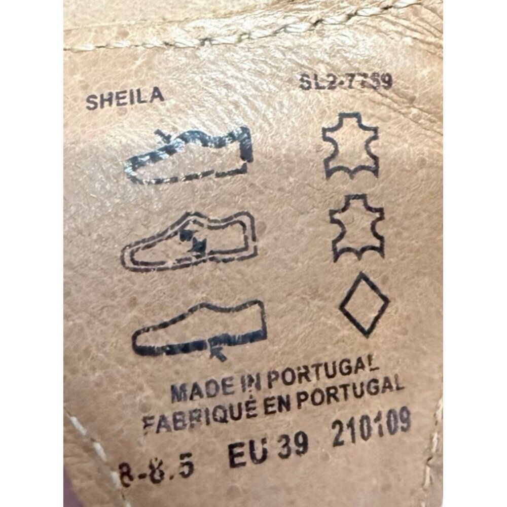 Taos Sheila Tan Open Toe Hook & Loop Strap Sandal… - image 2